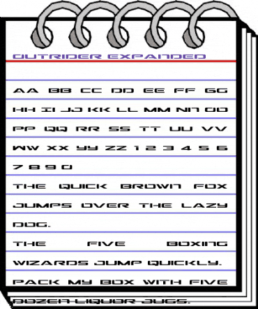 Outrider Expanded Expanded animated font preview Outrider Expanded Expanded animated font preview