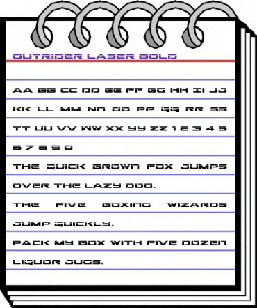 Outrider Laser Bold Bold animated font preview