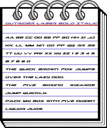 Outrider Laser Bold Italic Bold Italic animated font preview Outrider Laser Bold Italic Bold Italic animated font preview