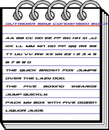 Outrider Semi-Condensed Bold Italic Semi-Condensed Bold Italic animated font preview Outrider Semi-Condensed Bold Italic Semi-Condensed Bold Italic animated font preview