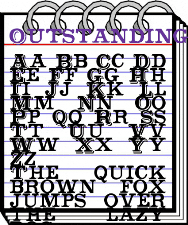 Outstanding Regular animated font preview