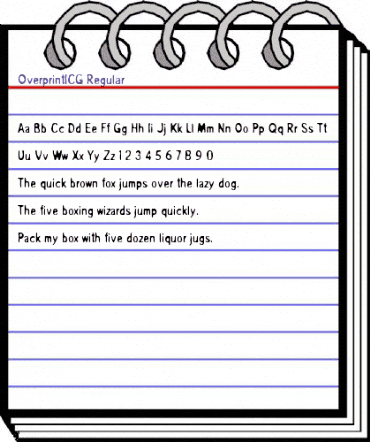 OverprintICG Regular animated font preview OverprintICG Regular animated font preview