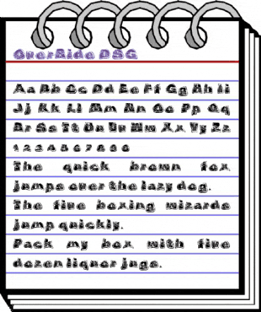 OverRide DSG Regular animated font preview OverRide DSG Regular animated font preview