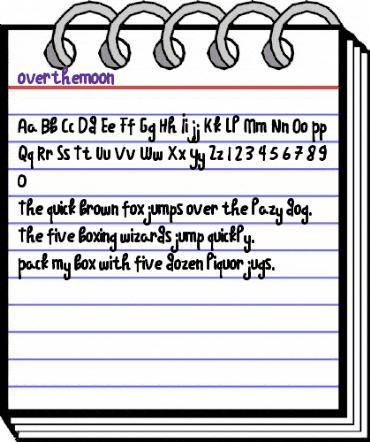 over the moon Regular animated font preview over the moon Regular animated font preview