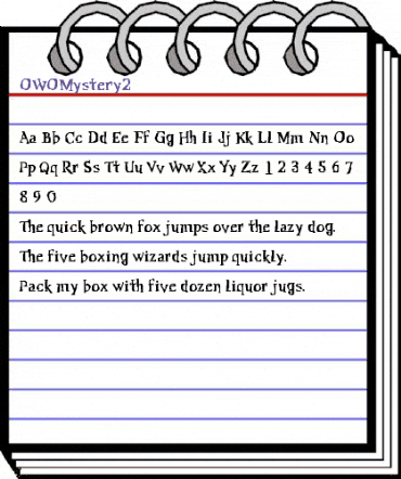 OWOMystery2 Regular animated font preview