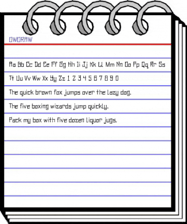 OWORAW Regular animated font preview