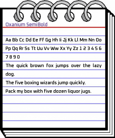 Oxanium SemiBold animated font preview