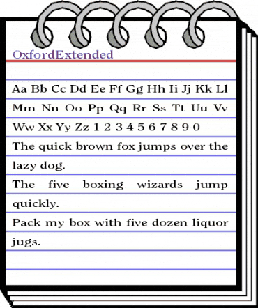OxfordExtended Regular animated font preview