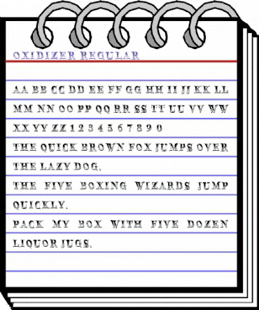 Oxidizer Regular animated font preview Oxidizer Regular animated font preview