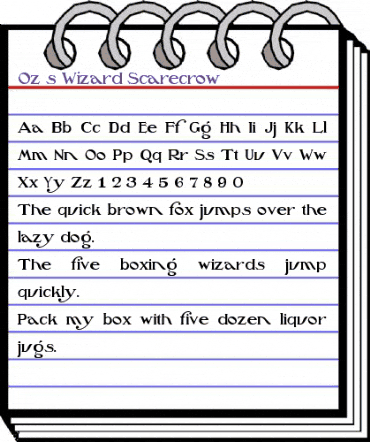 Oz'sWizard Scarecrow animated font preview
