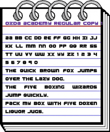 Ozda Academy Regular animated font preview Ozda Academy Regular animated font preview