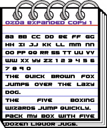 Ozda Expanded Expanded animated font preview Ozda Expanded Expanded animated font preview