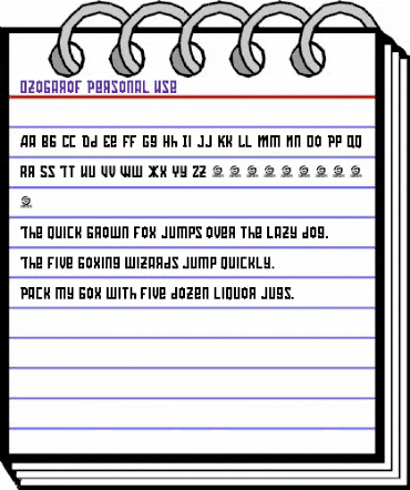 Ozobarof Personal Use Regular animated font preview Ozobarof Personal Use Regular animated font preview