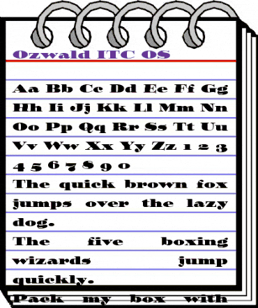 Ozwald ITC OS Regular animated font preview