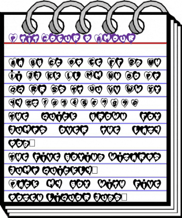 P'tit Coeur d'Amour Regular animated font preview