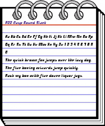 P22 Cusp Round Slant Italic animated font preview P22 Cusp Round Slant Italic animated font preview