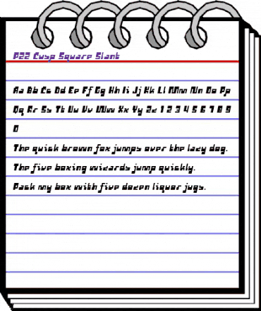 P22 Cusp Square Slant Square Slant animated font preview P22 Cusp Square Slant Square Slant animated font preview
