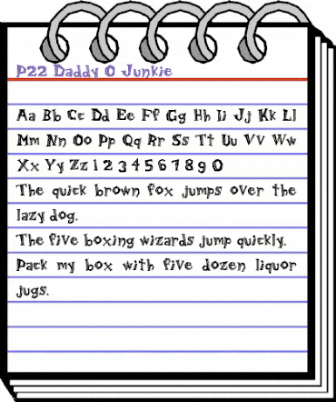 P22 Daddy O Junkie Regular animated font preview