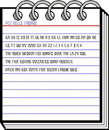 P22 Kells Square Regular animated font preview