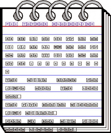 P22 ToyBox BlocksLine Regular animated font preview
