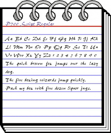 P700-Script Regular animated font preview