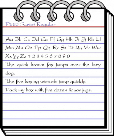 P820-Script Regular animated font preview P820-Script Regular animated font preview