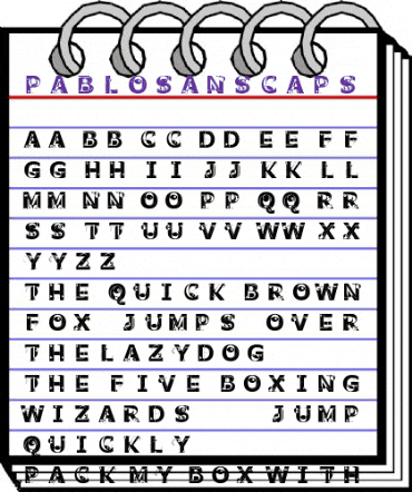 PabloSansCaps Regular animated font preview
