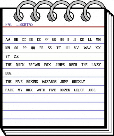 PAC LIBERTAS PAC LIBERTAS animated font preview