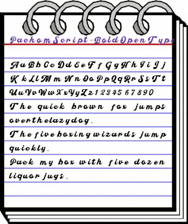 Pachom Script Bold animated font preview Pachom Script Bold animated font preview