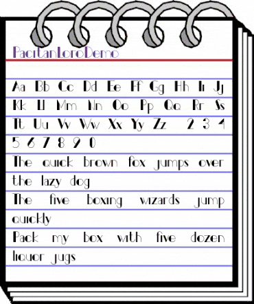 Pacitan Loro Demo Regular animated font preview Pacitan Loro Demo Regular animated font preview