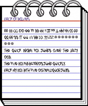 Pack of Wolves Regular animated font preview Pack of Wolves Regular animated font preview