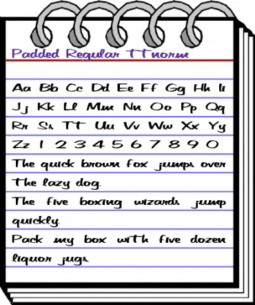 Padded Regular animated font preview