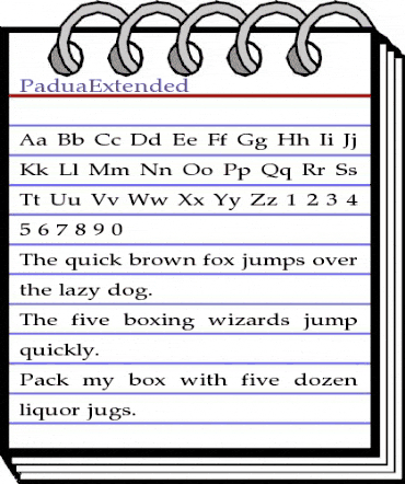 PaduaExtended Regular animated font preview