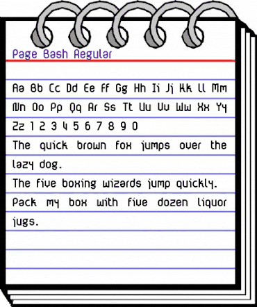 Page Bash Regular animated font preview