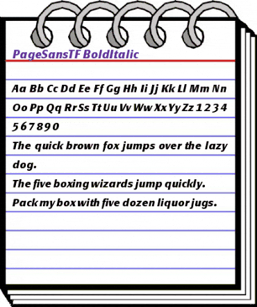 PageSansTF-BoldItalic Regular animated font preview PageSansTF-BoldItalic Regular animated font preview