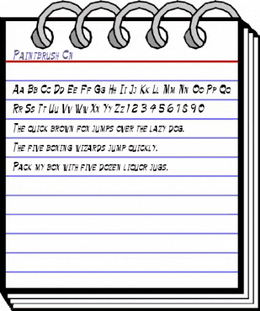 Paintbrush Cn Regular animated font preview