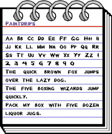 Paintdrips Regular animated font preview