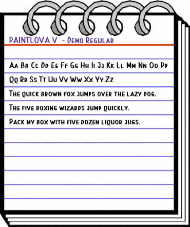 PAINTLOVA V2 - Demo Regular animated font preview