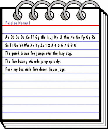 Paisley-Normal Regular animated font preview