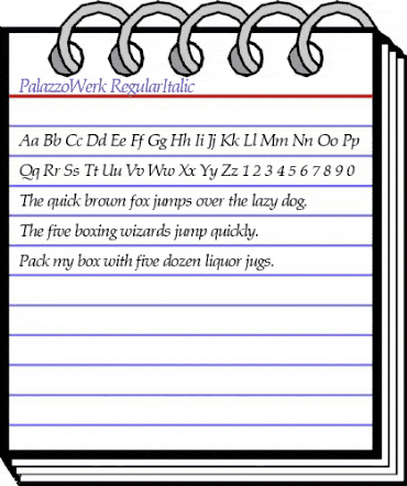 PalazzoWerk RegularItalic animated font preview PalazzoWerk RegularItalic animated font preview