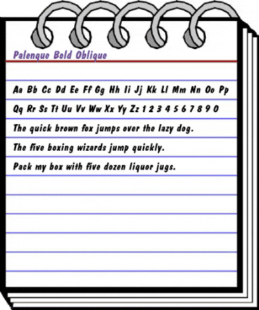 Palenque Bold-Oblique animated font preview Palenque Bold-Oblique animated font preview