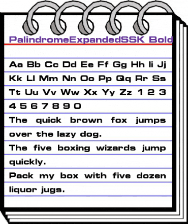 PalindromeExpandedSSK Bold animated font preview PalindromeExpandedSSK Bold animated font preview