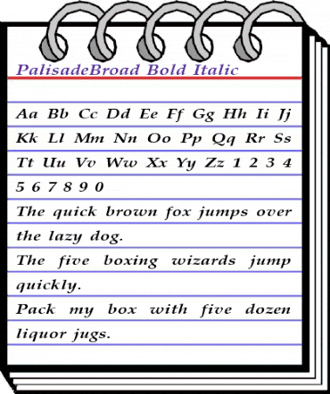 PalisadeBroad Bold Italic animated font preview PalisadeBroad Bold Italic animated font preview