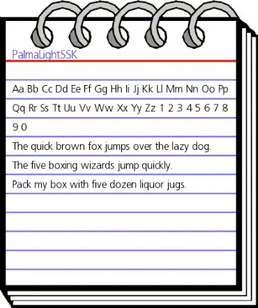 PalmaLightSSK Regular animated font preview PalmaLightSSK Regular animated font preview