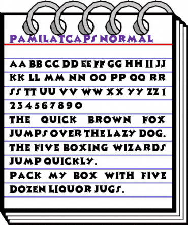 PamilatCaps-Normal Regular animated font preview