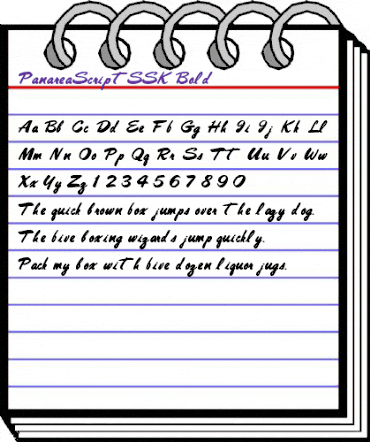 PanareaScriptSSK Bold animated font preview