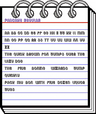 Pancake Regular animated font preview Pancake Regular animated font preview