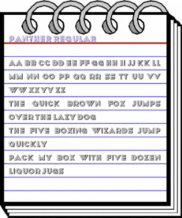 Panther Regular animated font preview Panther Regular animated font preview