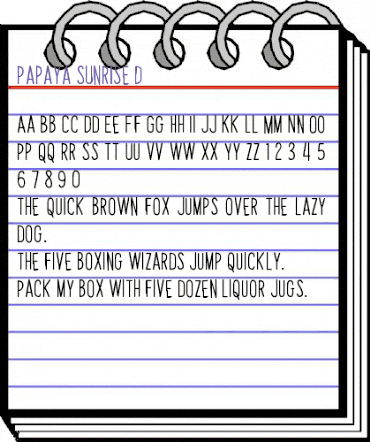 Papaya Sunrise Regular animated font preview Papaya Sunrise Regular animated font preview