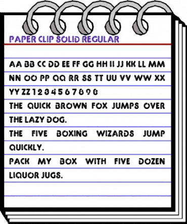 Paper Clip Solid Regular animated font preview Paper Clip Solid Regular animated font preview